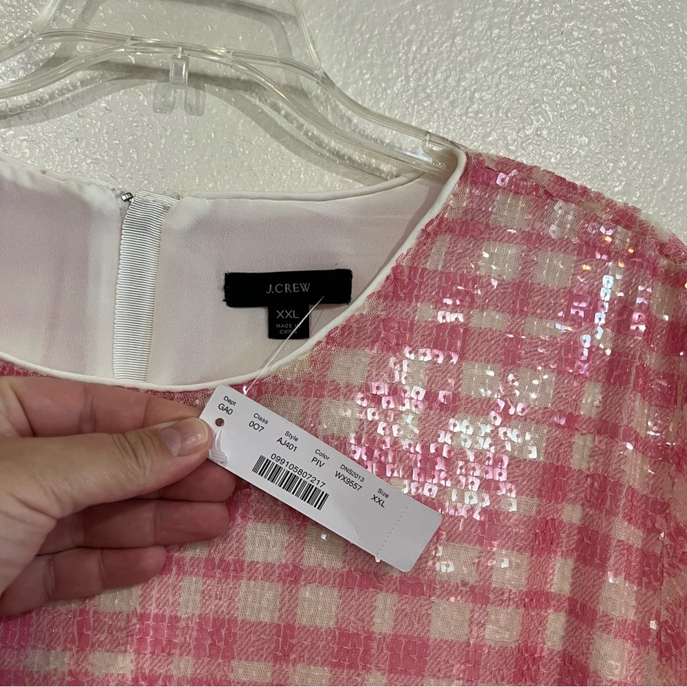 J. Crew Pink Plaid Women's Top - Picture 7 of 8